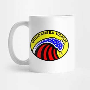 Windansea Beach California Surfing Surf Patriotic Wave Mug